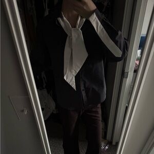 Men's Black and White Blazer
